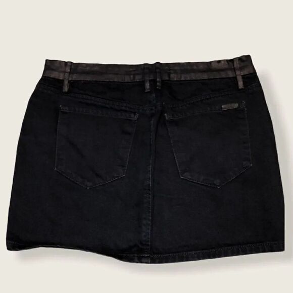 Joe's Jeans Twisted Seam Dark Denim Mini Skirt 27 - Picture 2 of 9